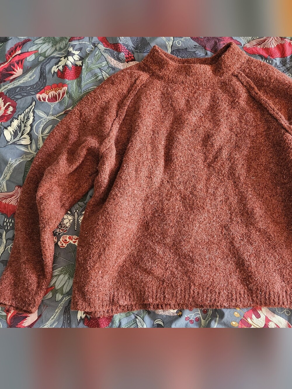 Willow & Clay Rust Cowl Neck Sweater